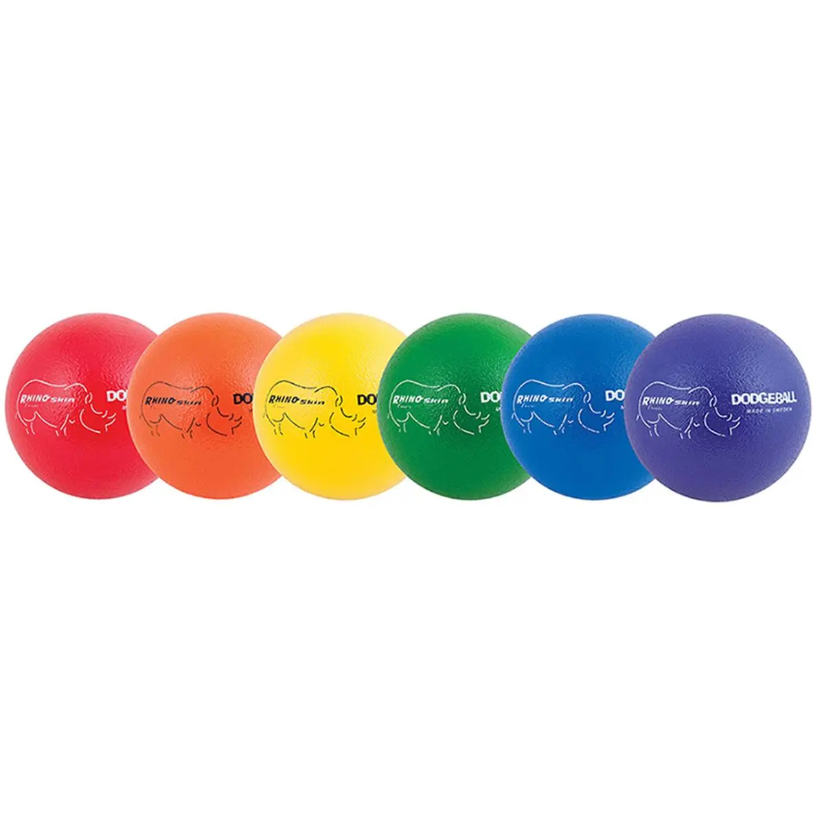 Champion Sports Rhino Skin Tearproof Coating Durable Foam Dodgeball, 8in Set of 6 for Indoor & Outdoor Sports Activities, All Age Groups, Foam Ball, Excellent For All Age Groups