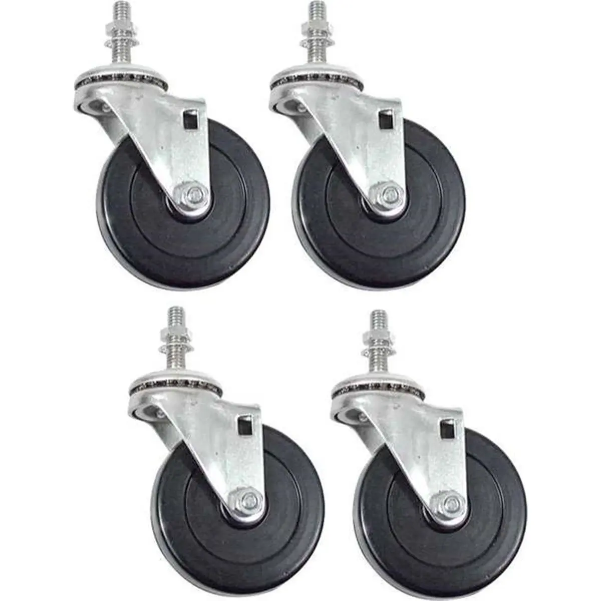 212 MAIN Heavy-Duty 3 in. Furniture Moving Wheel Kit, Including Stud Hardware and Rubber Wheels