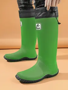 Unisex Comfortable Non-Slip Fishing Boots for All Seasons, Stylish Mid-Calf Rain Boots in Multiple Colors to Conquer Any Weather, Waterproof Outdoor Footwear