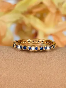 Fashion Minimalist Geometric Artificial Zircon Rings Synthetic Zirconia Inlay Exquisite Design sense Sparking Fashion Versatile Design Engagement Ring Daily Wear Jewelry Accessory for All Seasons for Women & Girls