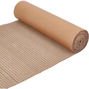 78.7 x 11.8 Inch Brown Single Face Corrugated Cardboard Roll, Corrugated Wrap Paper for Gift Packing, Storage, DIY Crafts, Shipping, 2.5mm Thick