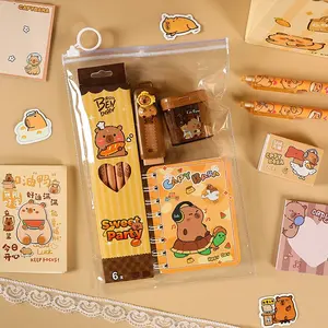 Capybara Stationery Set for Elementary Students, Cute Reward Gift, High-Quality School Supplies, Perfect Gift for Kids, Learning Essentials, Mechanical Pencils, Desk Supplies Set