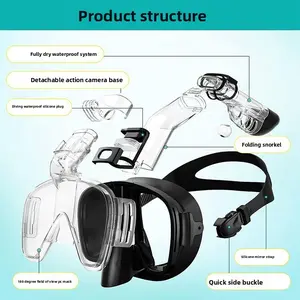 Waterproof and anti-fog diving  Small snorkeling  Adult children  dry diving  Snorkeling, stealth  wide view full face snorkel mask
