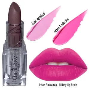 Satin Matte Color Changing Lipstick - Grey To Pink