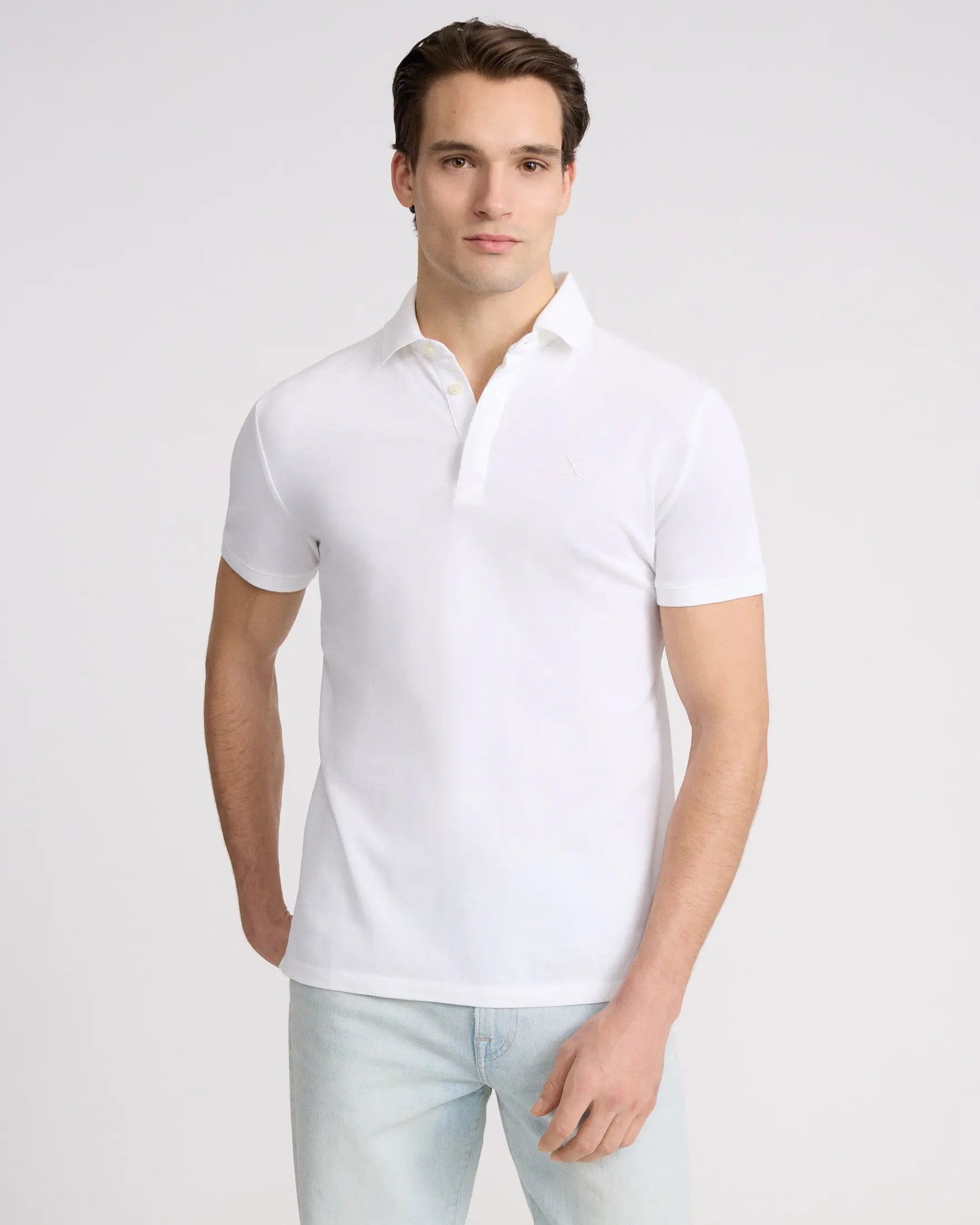Express X-Logo Perfect Pima Cotton Pique Polo, Silky, Stretch