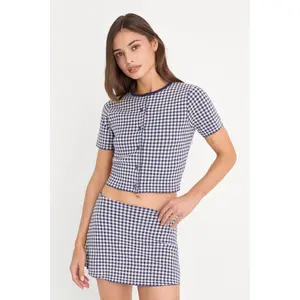 THE KEEPSAKE CARDIGAN | NAVY GINGHAM