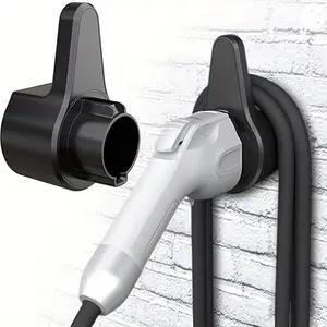 Wall-Mounted Bracket for EV Charging Cables, Compatible with J1772 Connectors, Designed for Organizing And Managing Electric Vehicle Charger Wires, And Includes a Protective Hook for The Charging Plug, Without Battery