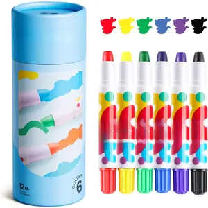 Jumbo Crayons for Toddlers,  TwistJoy Non Toxic Washable Crayon, Easy to Hold Large Crayons, Safe for Babies and Children, Gift for Boys and Girls Printed Robot