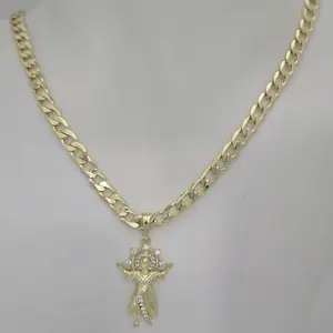 Cadena #250 y dije #179 divino niño Gold plated