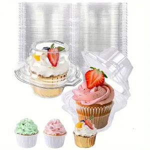 Clear Cupcake Containers, Disposable Muffin Boxes, Single or Double Cupcake Wrappers, Baking Tools, Kitchen Gadgets, Kitchen Accessories, Home Kitchen Items