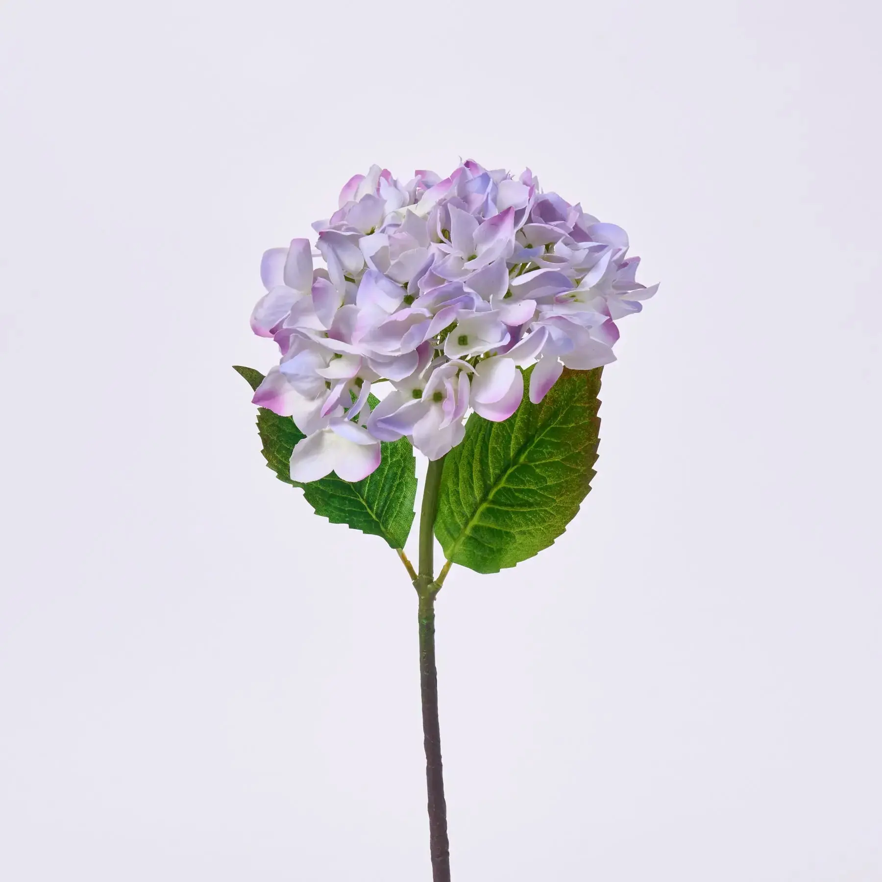 18in Real Touch Lavender Purple Clustered Blooms Garden Hydrangea Single Wired Stem Floral Decor Fake Flower Spray with Leaf, Indoor Home Tabletop Decor Flowers, Decorative, Fake Indoor Plants