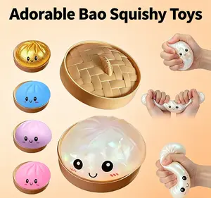 Extra Large Dumpling Squishy Stress ReliefToy, Soft TPR, Random Style, Valentine &Easter Gift for Kids Anime Design Silicone