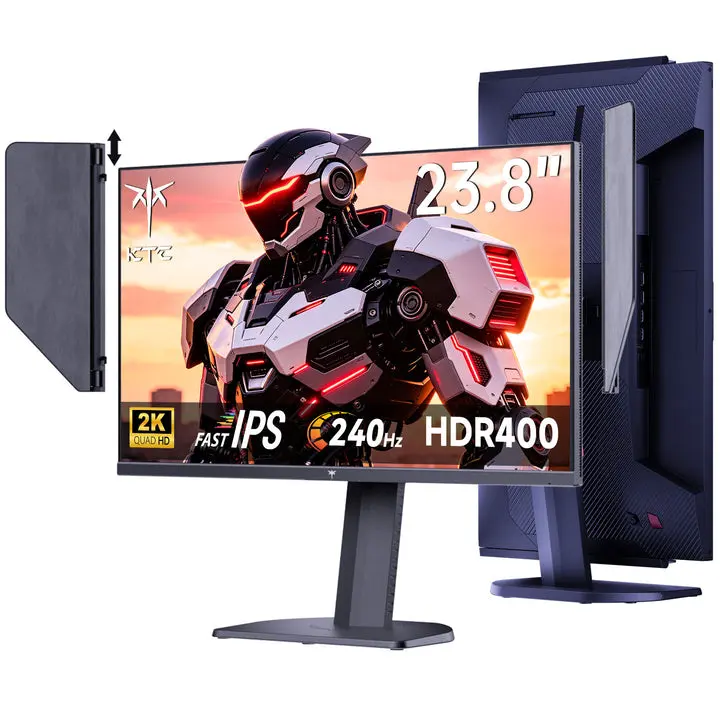 KTC 23.8" 2K 240Hz HDR400 Gaming Monitor, 2560*1440 144Hz wtih Shielding Hood Gaming monitor H24E8