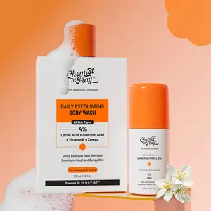 Daily Exfoliation Duo | Gentle Exfoliating Body Wash and Underarm Roll On-Jasmine