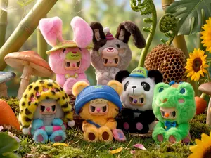 Rebel Bear SweetZoo series Plush Box – Blind Box Art Toy with Articulated Joints, Removable Accessories & Exclusive Collectible Cards, Mystery Surprise Gift for Kids & Fans