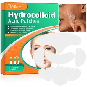 Elaimei 5-in-1 Star-Shaped Hydrocolloid Pimple Patches With Salicylic Acid, Tea Tree Oil & Calendula Blemish Care for Clearer-Looking Skin | 10 Patches