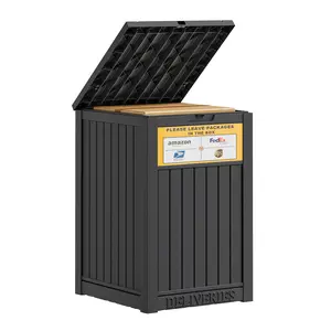 TikTokShopStockUp  WTFGO  Anti-Porch-Piracy Lockable Parcel Box, 48 Gallon Weatherproof Outdoor Delivery Bin for USPS/FedEx