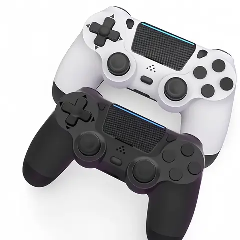 2 Pack Wireless Bluetooth PS4 Controllers - Game Peripherals & Controller Accessories with 6-Axis Motion Sensor, Sensitive Touch Pad, Built-in Speaker, Headphone Jack, Dual-Motor Rumble, Compatible with PlayStation 4/Pro/Slim, PC, Smartphone, Game Stick
