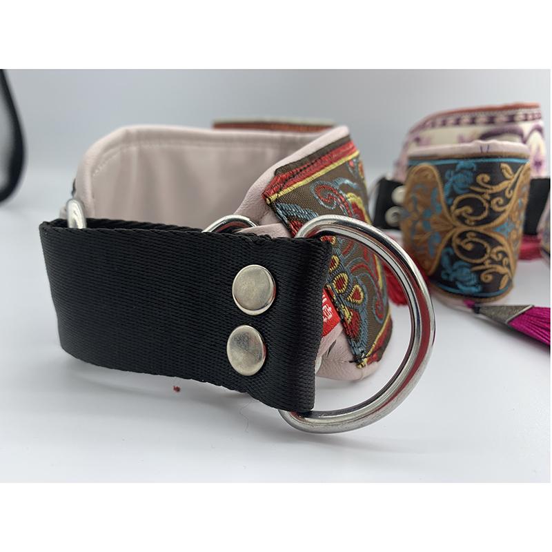 Ethnic Style Leather Dog Collar Small and Medium-Sized Dog Collar Greyhound  Whippet collar (non-adjustable)