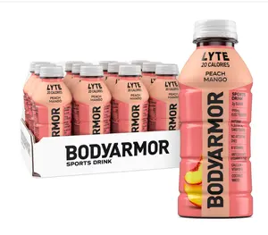 BODYARMOR LYTE Sports Drink Low-Calorie Sports Beverage, Peach Mango, Coconut Water Hydration, Natural Flavors With Vitamins, Potassium-Packed Electrolytes, Perfect For Athletes, 16 Fl Oz (Pack of 12)
