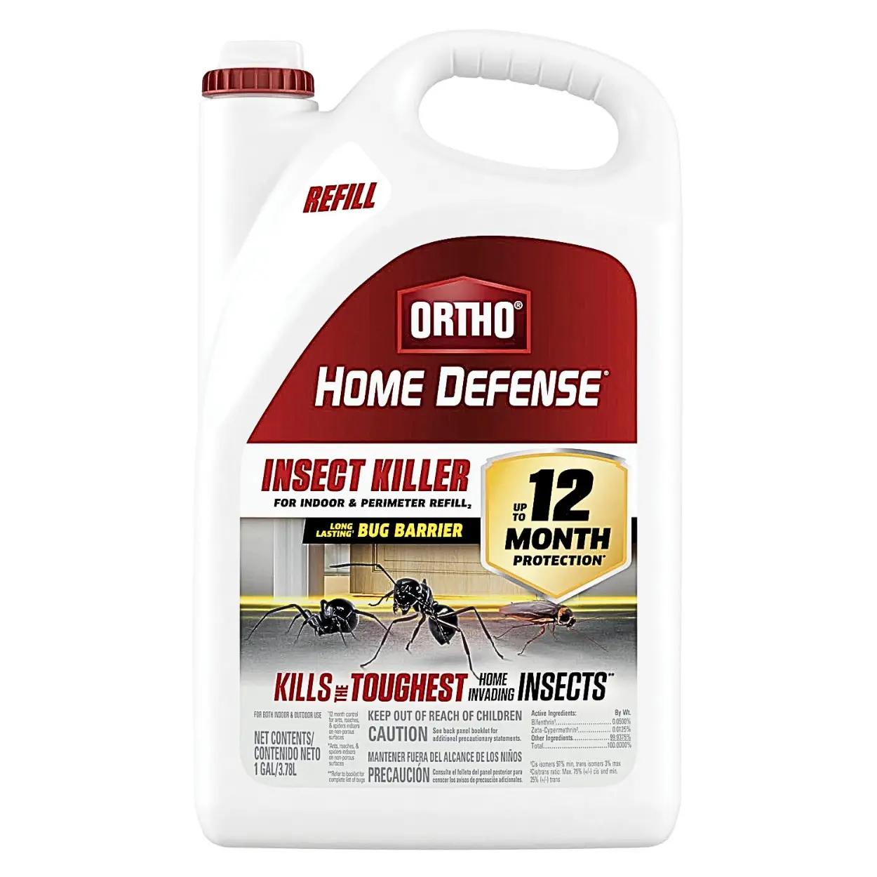 Ortho Home Defense Indoor & Perimeter Insect Killer Refill2 - Ready-To-Use 1 gal. Bug Spray Refill, Kills Ants, Roaches, Spiders