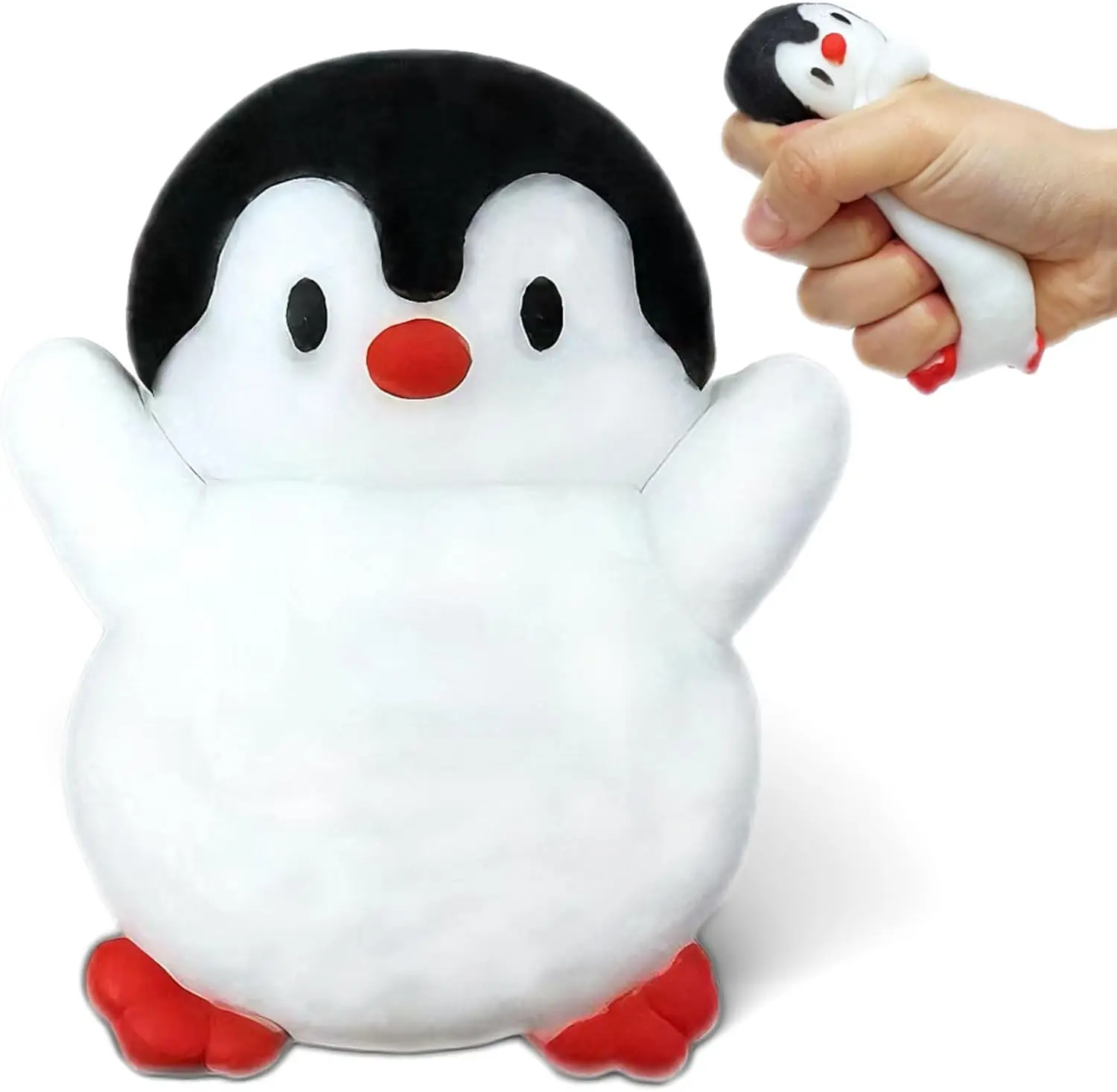 Kawaii Penguin Taba Squishy Toys - Soft FuFu Sensory Squeeze Stress Balls for Kids, Party Favors & Stress Relief Gifts