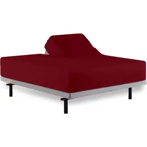 Top Split  Fitted Sheet for Adjustable beds,Half Split  Fitted Sheet for Adjustable beds only Split Down 34 inches from The Top,Split  Flex  Sheet (Burgundy)