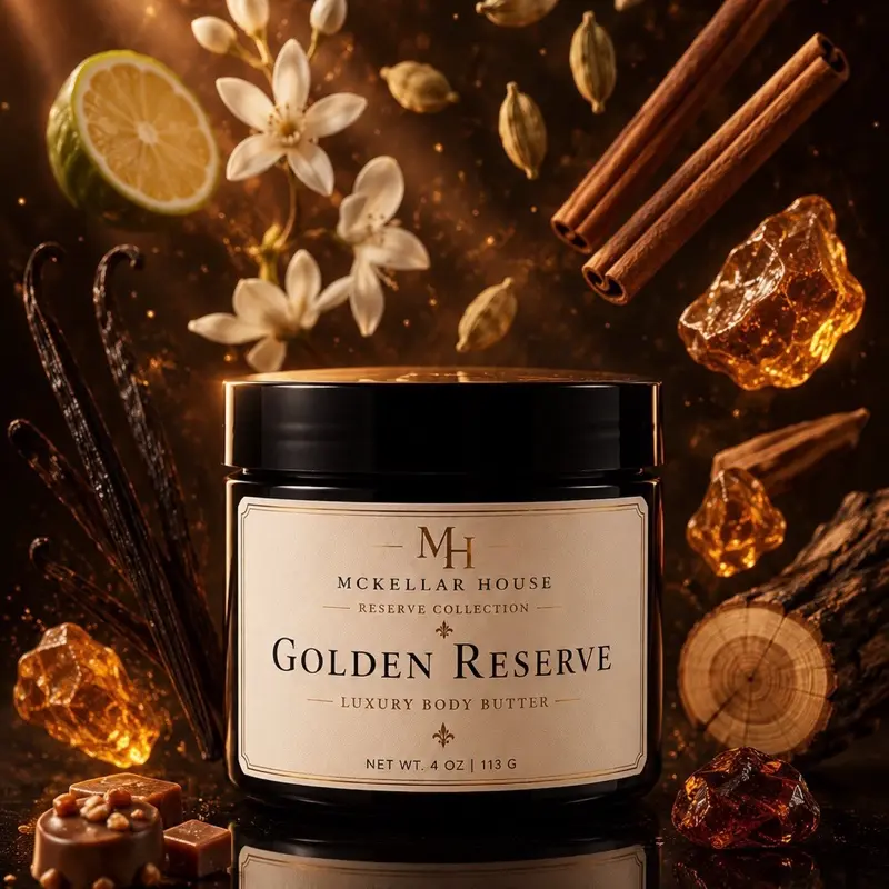 Golden Reserve Luxury Body Butter - Daily Body Care Moisturizer, Limited Edition