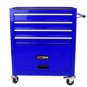 Hdmw 4 DRAWERS MULTIFUNCTIONAL TOOL CART WITH WHEELS-BLUE