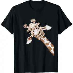 Giraffe T-Shirt |   Casual Comfortable Fit |   Daily Outing Wear |   Cute Giraffe Print |   Soft Skin-Friendly Fabric