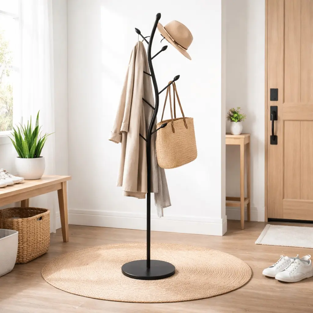 Modern Tree Coat Rack 71.6” Tall – Minimalist Freestanding Hat & Jacket Stand for Entryway Bedroom