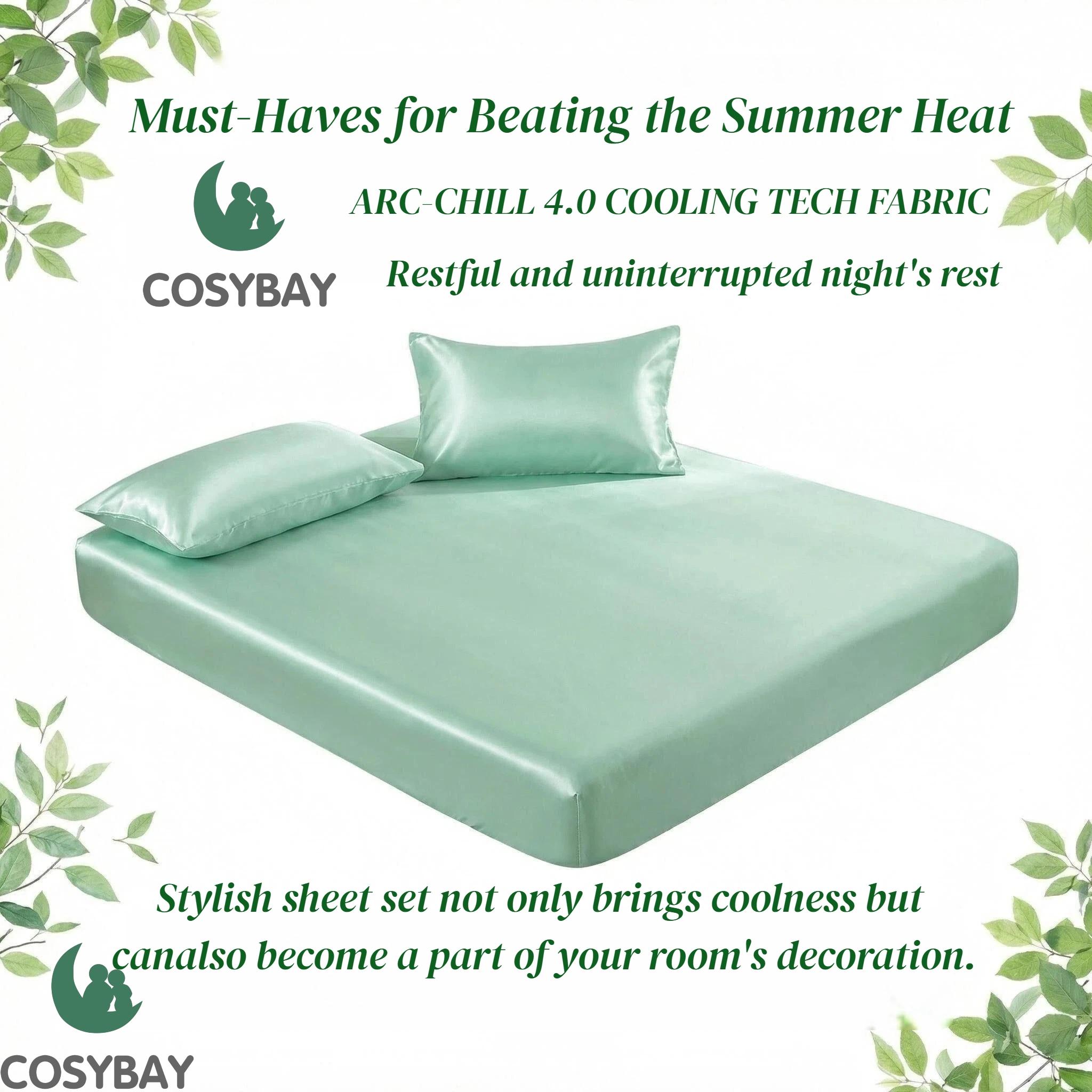 Cosybay Satin Sheets Set Queen/King/Full size 3pcs(1 Fitted Sheet + 2 pillowcases), Twin size 2pcs(1 Fitted Sheet + 1 pillowcas),Luxury Soft Black Silky Sheets for Hair and Skin, Silk Bed Sheets, 15" Deep Pocket Fitted Sheet,mother's day gift #Summervibes Cosybay Satin Sheets Set Queen/King/Full size 3pcs(1 Fitted Sheet + 2 pillowcases), Twin size 2pcs(1 Fitted Sheet + 1 pillowcas),Luxury Soft Black Silky Sheets for Hair and Skin, Silk Bed Sheets, 15" Deep Pocket Fitted Sheet,mother's day gift #Summervibes