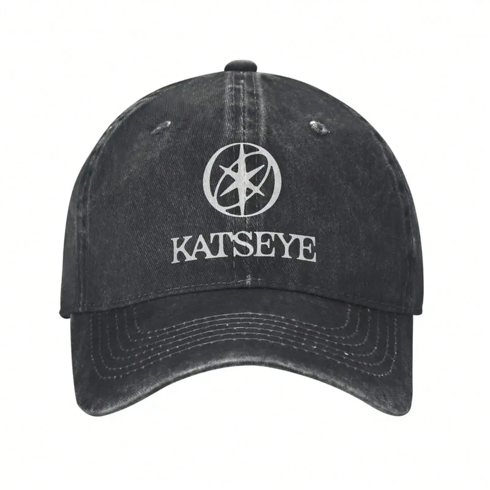Katseye Logo Vintage Washed Baseball Cap Distressed Cotton Unisex K-pop Fan Retro Dad Hat Casual Streetwear Cap