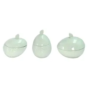Temp-tations Set of 3 Egg-Shaped Lidded Ramekins Temp-tations Set of 3 Egg-Shaped Lidded Ramekins