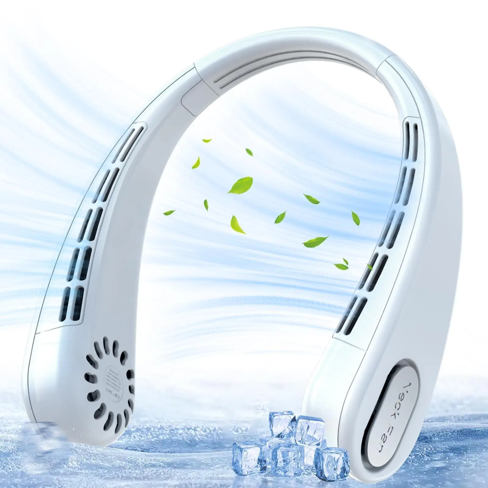 Portable Neckband Cooling Fan, USB Rechargeable Hands Free Neckband Cooling Fan, Rechargeable Personal Fan, Mini Air Conditioner Portable for Outdoor