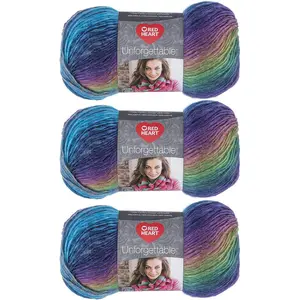 Boutique Unforgettable Gossamer Yarn - 3 Pack of 100g/3.5oz - Acrylic - 4 Medium (Worsted) - 270 Yards - Knitting/Crochet