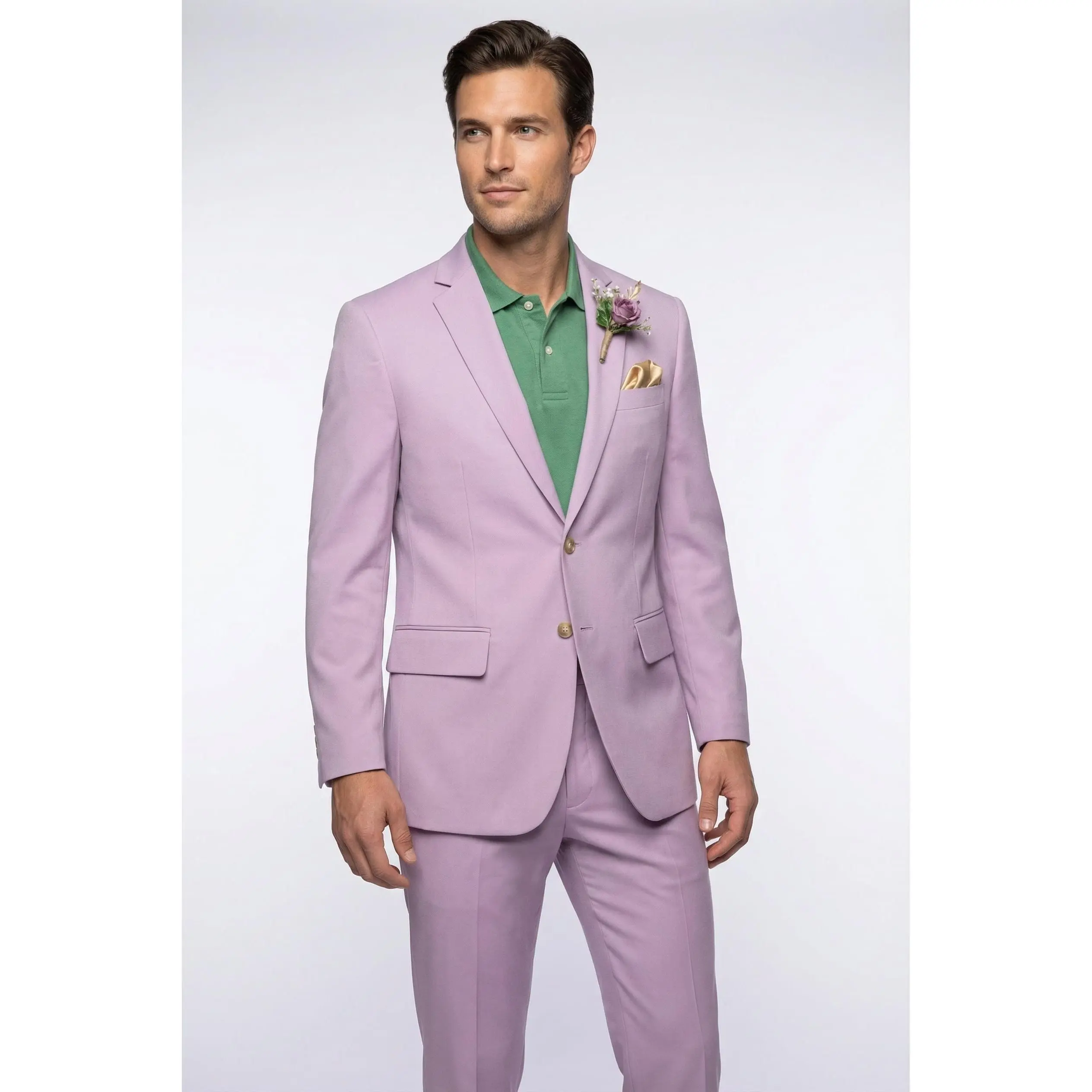Lavender Slim Fit Stretch 2-Piece Suit