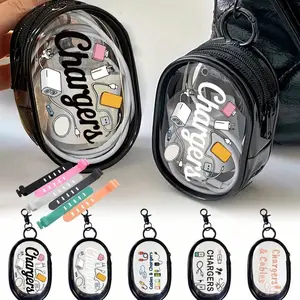 Multi-Functional Cable Organizer Bag, Organizer Pouch, Transparent Charger Storage, Ideal for Tech Accessories, Travel-Friendly and Stylish, Perfect for Daily Use and Gifts