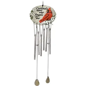 Spoontiques Cardinal Appear When Angels Are Near Outdoor Garden Wind Chime 19 inch