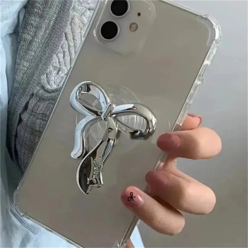 Cute Bowknot Design Phone Grip Holder, Foldable Phone Finger Ring Holder Stand, Phone Accessories for iPhone Samsung, Mount, Folding, Cell Phone Mount, Portable Phone Holder, Smartphone Accessories