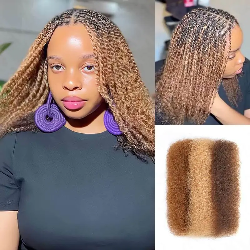 QVR 1 PCS Afro kinky Bulk Hair Extensions For Braiding Dreadlock Human Hair Outdoorfun Lace Closure Wigs Lace Frontal dealsforyoudays BACK To sCHOOL TikTokShopBlackFriday