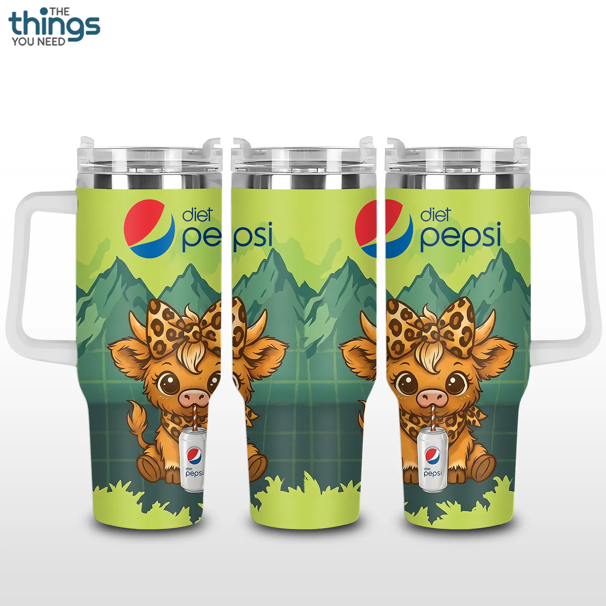 Pepsii Cola 20oz - 40oz With Handle Tumbler, Retro Soda Brand Stainless Steel Tumbler, Vintage Beverage Fan Gift, Y2K Drink Aesthetic Drinkware, Perfect Gift For Pepsi Lovers