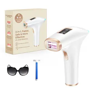 IPL Hair removal device LYSMOSKI AI01D upgraded 3-in-1 Device with 9 Levels, 999,900 Flashes - Permanent, Painless Hair Remover for Women and Men, Face & Body - Whole Body Treatment Comfort