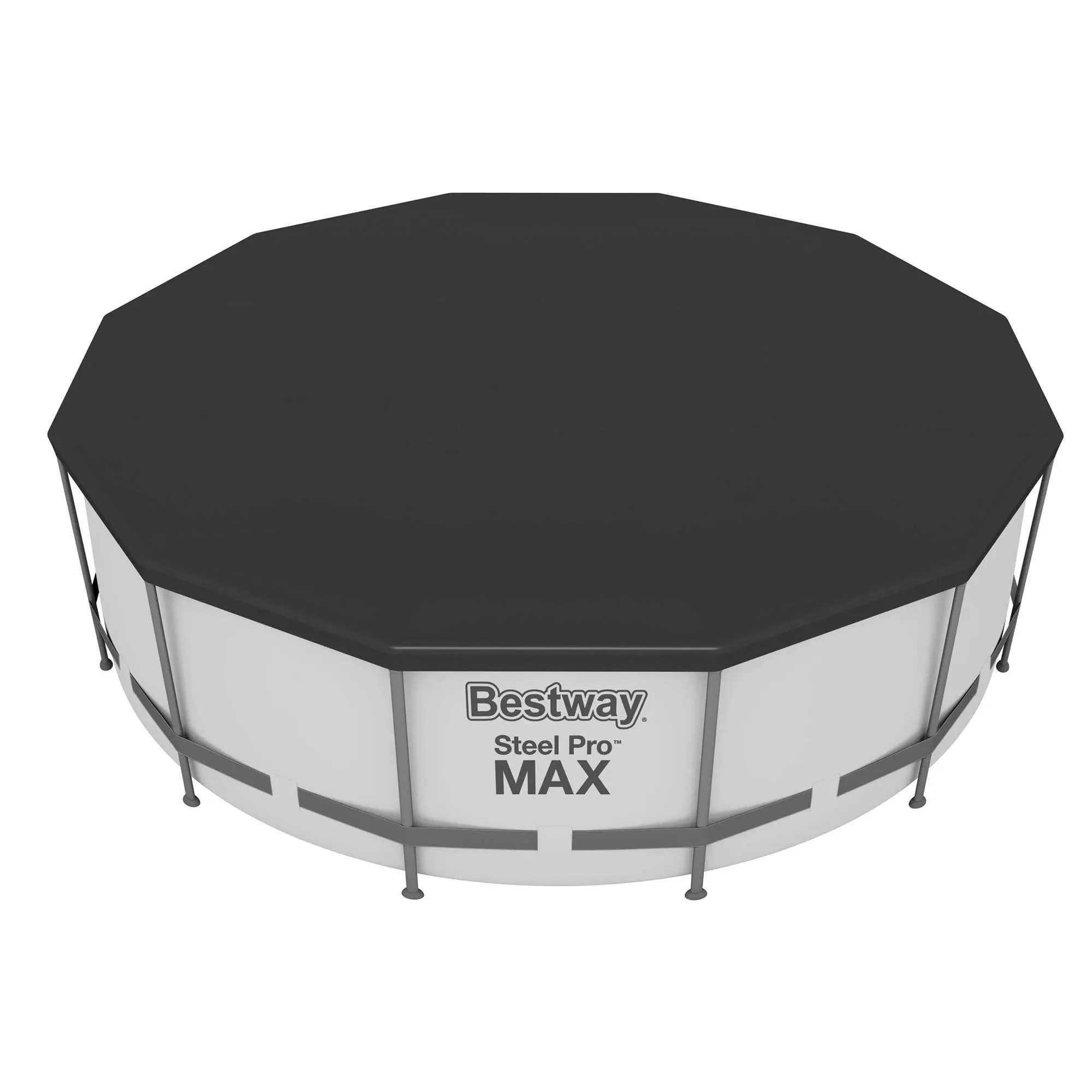 Bestway Flowclear 12 Foot Round Pool Cover w/ Drain Holes for Above Ground Pools Bestway Flowclear 12 Foot Round Pool Cover w/ Drain Holes for Above Ground Pools