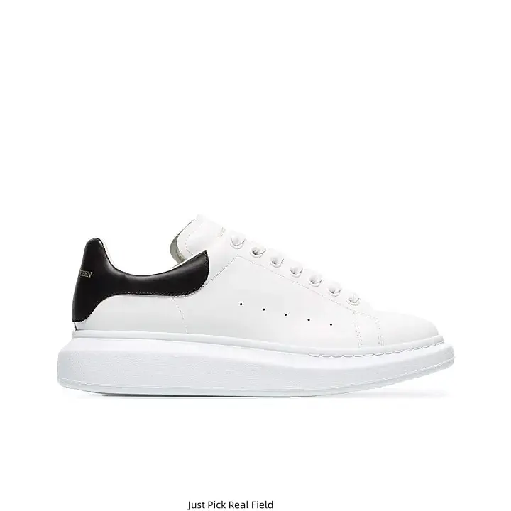 Classic White Low-Top Sneakers with a Sleek Leather-Like Upper, a Bold Black Heel Accent, and a Chunky White Cushioned Sole, The Ultimate Clean-Fit Staple for Effortless Casual Style, Gym Wear, and Everyday Outfits