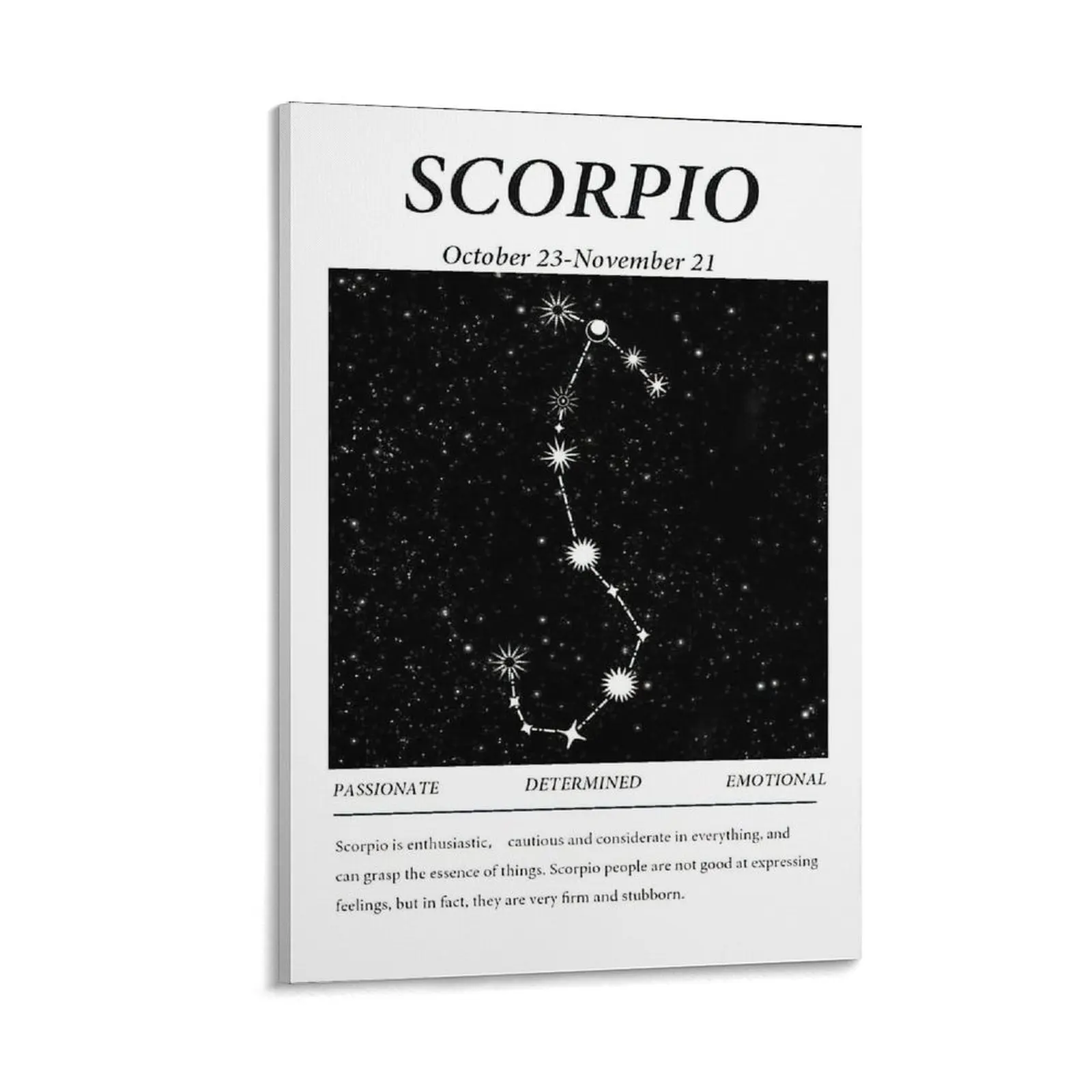Scorpio Canvas Poster, Astrology Wall Decor, Aesthetic Canvas Prints, Handmade Constellation Art, Birthday Gift for Best Friend Canvas Poster Bedroom Decor Office Room Decor Gift Frames Ornaments Artistic Decoration Photo Stars Frame-Style