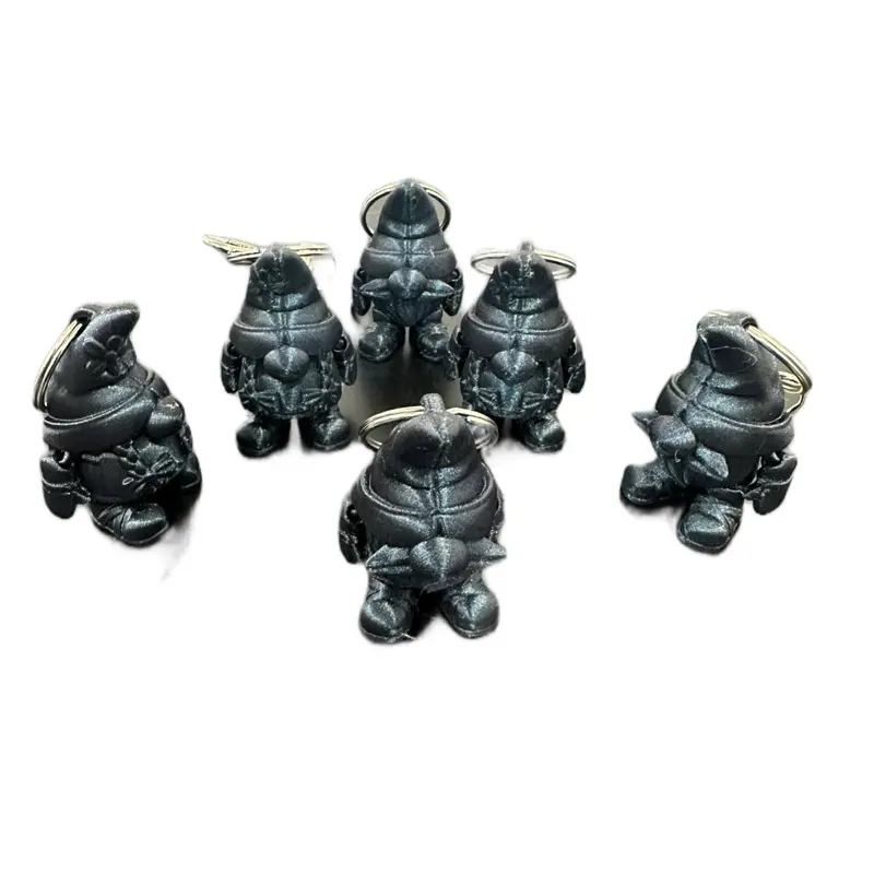 Gnome Keychains - Male and Female Design - Metallic Finish - Ideal for Gifts and Collectibles