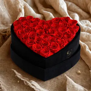 36 Red Roses - Heart Box