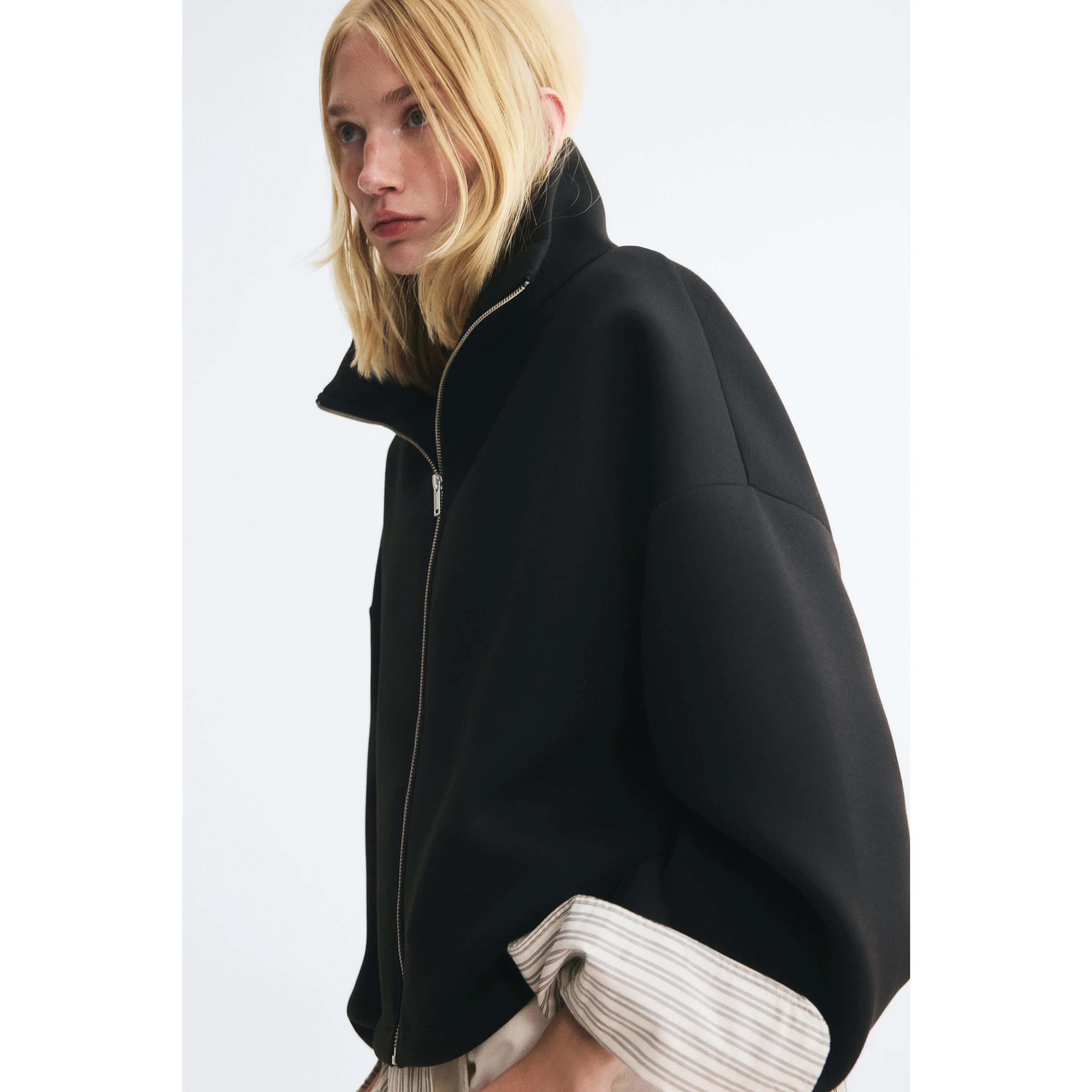 H&M Drawstring-detail scuba jacket