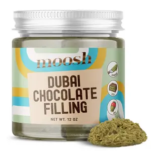 Moosh Dubai Chocolate Bar Filling – Viral Pistachio & Kataifi Spread for Desserts, Toast, and Candy Making (12 oz)